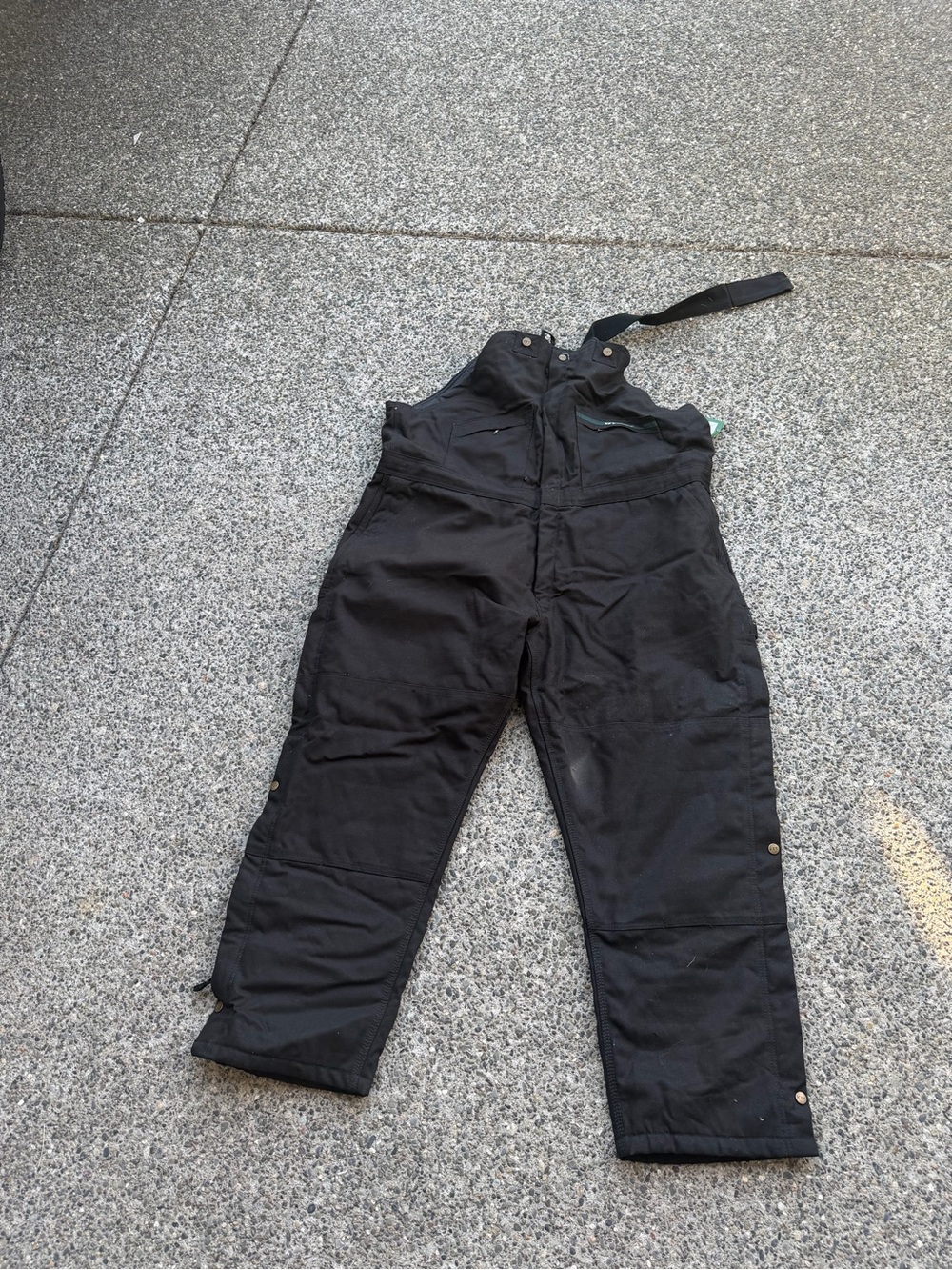 Men's Black Work Bib Overalls